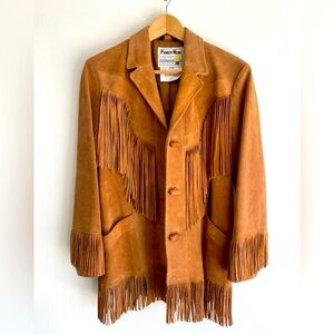 Pioneer Wear Sueded Leather Fringe Trimmed Western Jacket - Women’s size 6